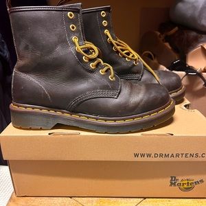 Doc Dr. martens 1460 crazy horse brown lace up boots